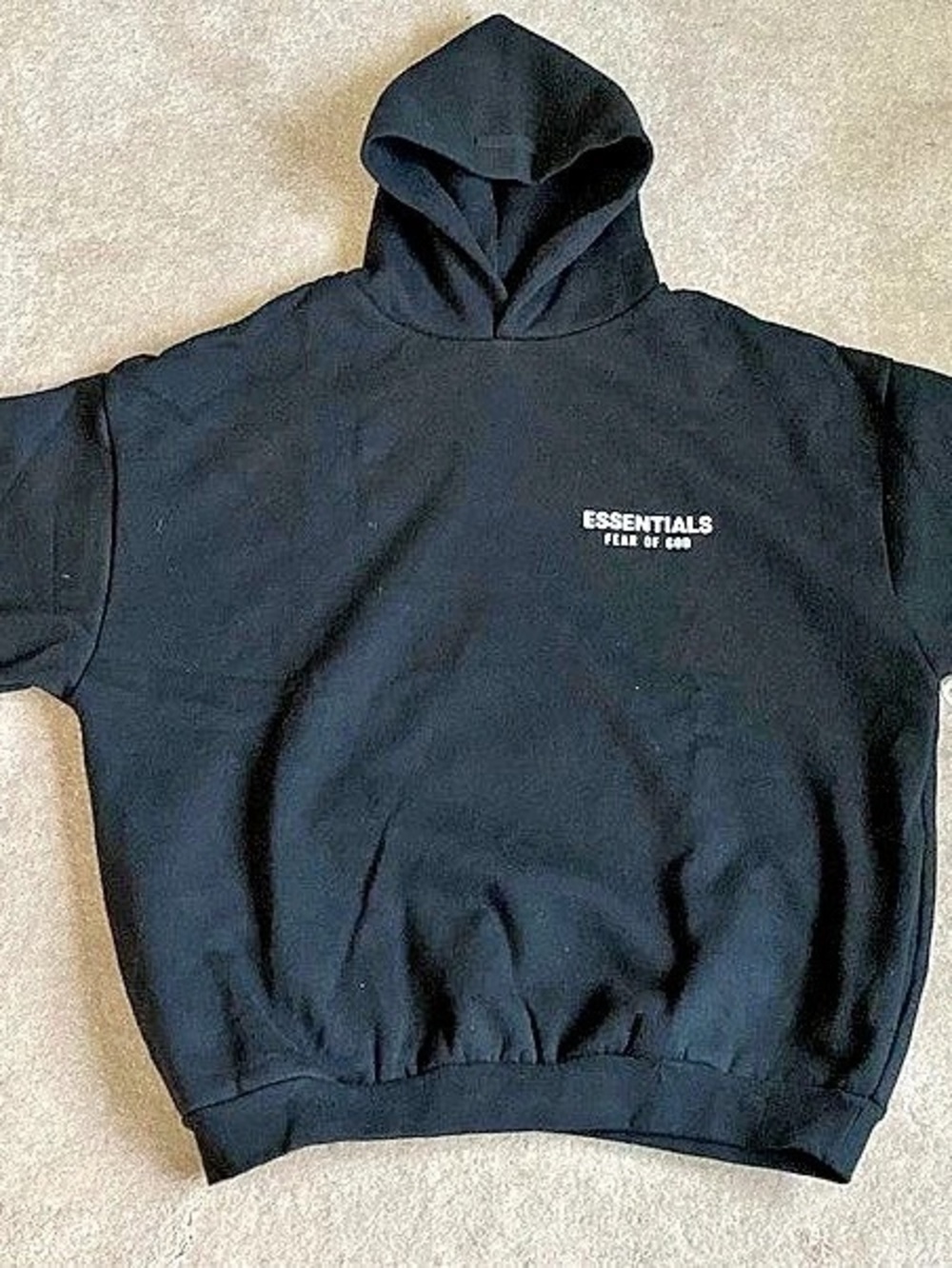 Fear of God Essentials Fleece Hoodie Black Large